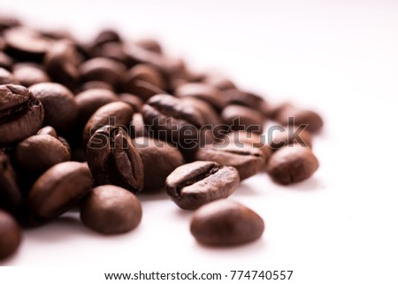 Roasted Coffee Beams - Stock Image