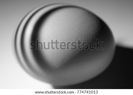 egg shape with texture and shadow