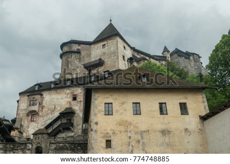 Orava castle whole from yard