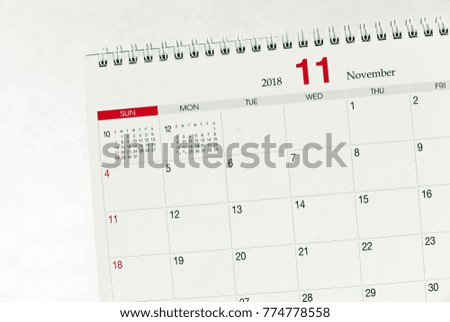 A desk calendar 
