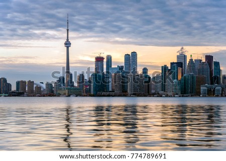 Toronto Skyline at a Winter Sunset