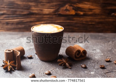 Capuccino with spices