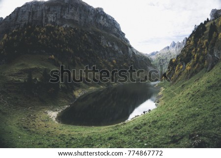 Fälensee (or Fählensee) is a lake in the Alpstein range of the canton of Appenzell Innerrhoden, Switzerland. At an elevation of 1446 m