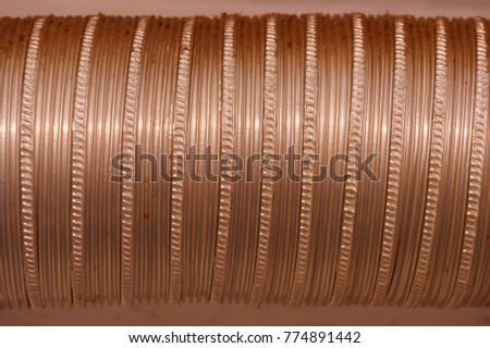 texture of a copper pipe background