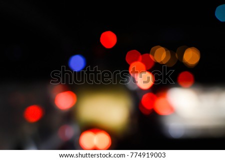 A beautiful Bokeh light at the night  traffic road