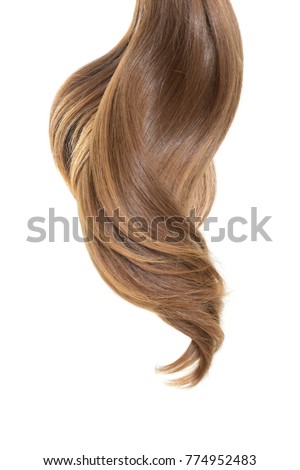 Natural hair on white Royalty-Free Stock Photo #774952483