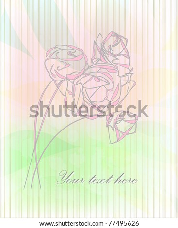 Abstract flower on retro background (vector eps 10)