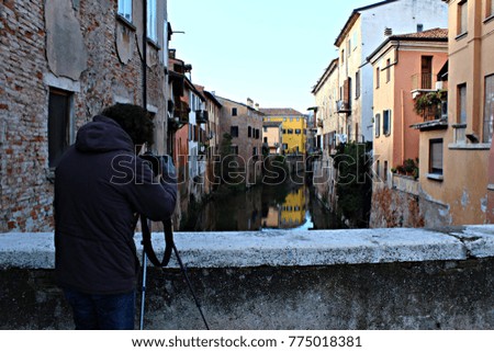 Italy: Photographing old village.
