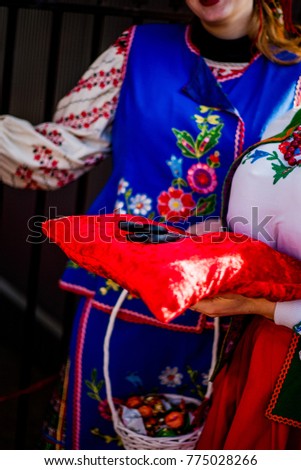 Girls in national dress show the show Royalty-Free Stock Photo #775028266