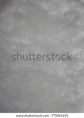 A plain white artificial fur fabric sample/texture. 
