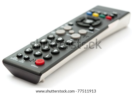 Remote TV remote on a white background