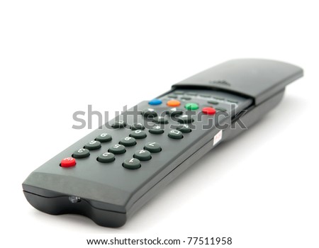 Remote TV remote on a white background