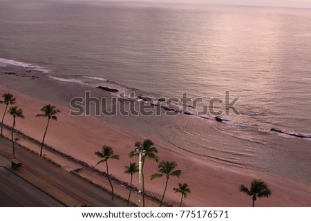Sunrise of Boa Viagem Beach - city of Recife, Brazil
