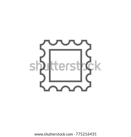 Stamp thin line icon vector