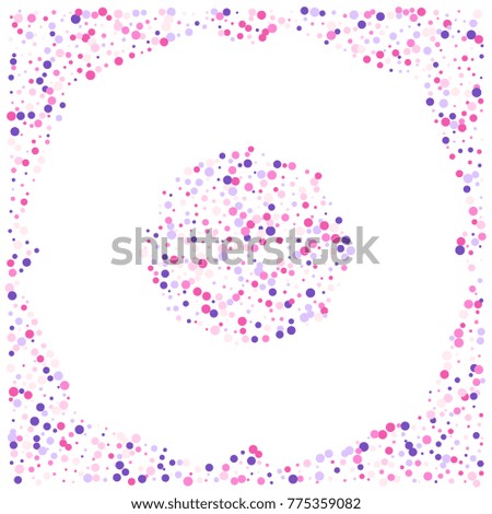 Various metallic confetti background of random scatter rainbow geometric figures isolated on white.