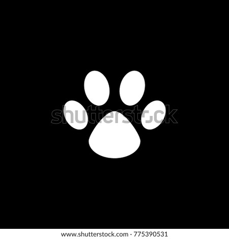  Animal paw print vector icon