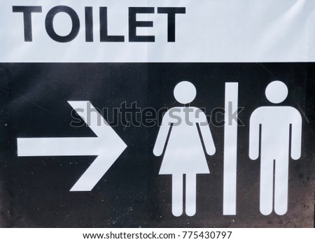 Board show way to go to toilet