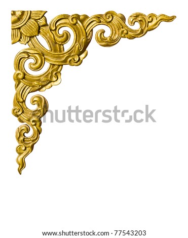 Traditional Thai style pattern on white background