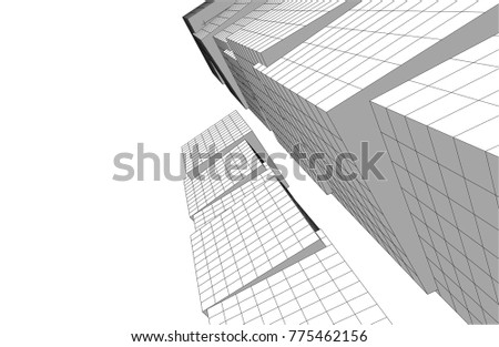abstract architecture 3d