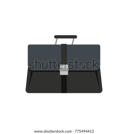Fashion bag icon. Flat illustration of man bag vector icon for web isolated on white background