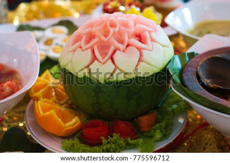 Watermelon Fruit carving