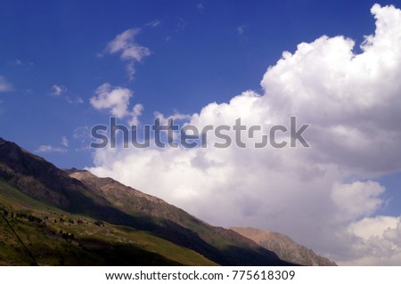 Mountain landscape on a sunny day