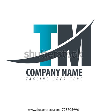 Initial Letter TM Overlapping Logo