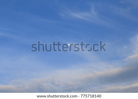 Cloudy sky with the moon, Natural background