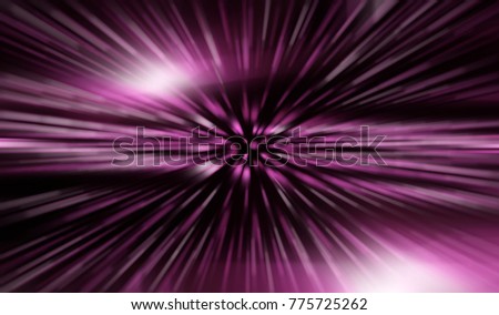 Fractal explosion star with gloss and lines. Lights pink background with rays. Flash light. Illustration beautiful.