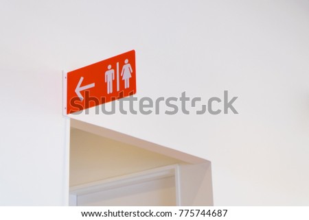Public restroom signs