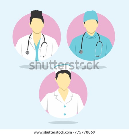 Doctor And Nurse Icon Vector Illustration