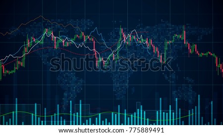Binary options chart with assets values moving up and down, trading statistics
 Royalty-Free Stock Photo #775889491