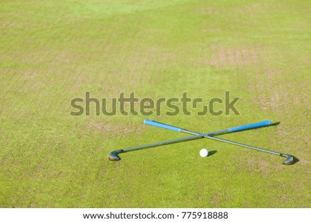 golf course grass and equipment