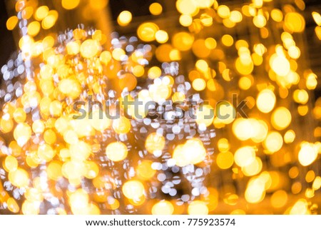 Golden light bokeh background.