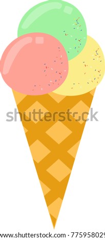 flat icon ice cream