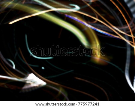 Abstract lighting transport with low speed shutter 