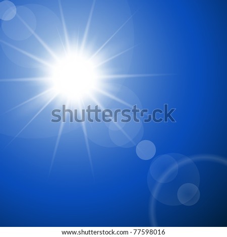 The hot summer sun - abstract vector background