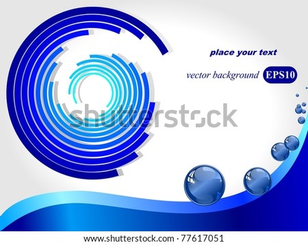 vector background with water drops and a labyrinth