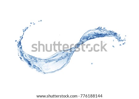 Water splash,water splash isolated on white background,blue water splash, Royalty-Free Stock Photo #776188144