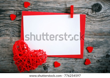 Valentines day card. Mother's day. Selective focus. Background with copy space.
