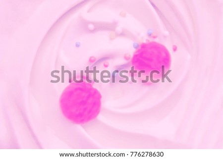 soft focus cupcake with purple  circle  jelly  color tone  trendy   background 