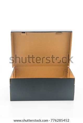 black shoe box isolated on white background Royalty-Free Stock Photo #776285452