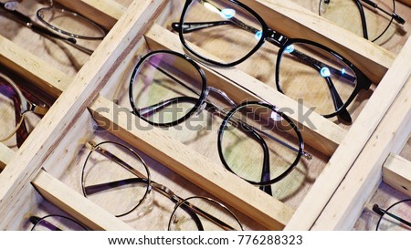 glasses displayed on the market Royalty-Free Stock Photo #776288323
