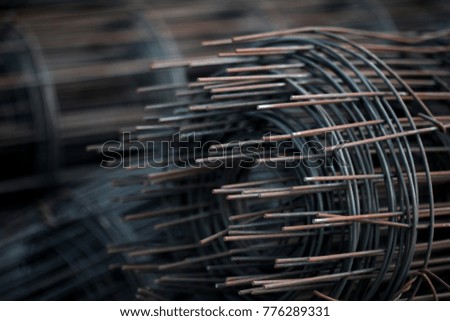 Steel bar for construction , close up texture background