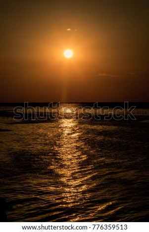 
Sunset at the sea