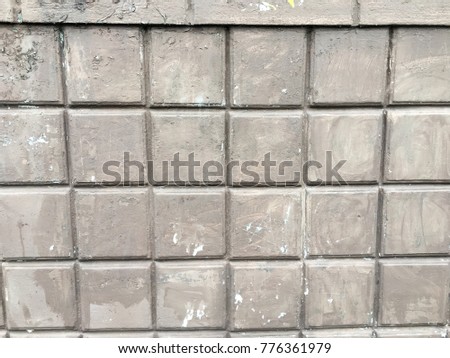 Gray brick wall as background