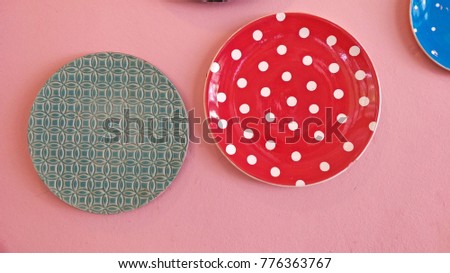 Using a palette of colorful wall pink background.