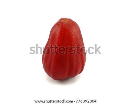 Fresh rose apples or Chomphu with isolated white background
 