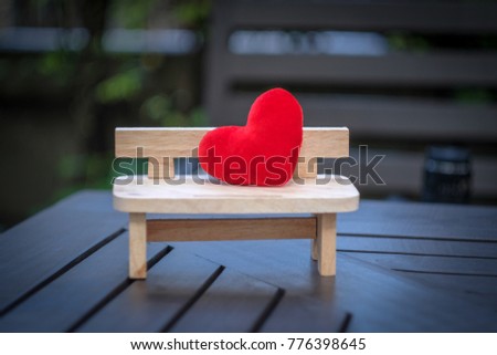 Heart on the chair 