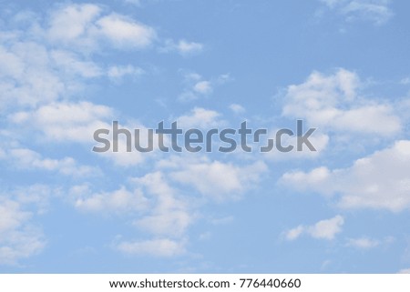 Sunshine clouds sky during morning background. Blue,white pastel heaven. Abstract blurred cyan gradient of peaceful nature. Open view out windows beautiful summer spring for background.